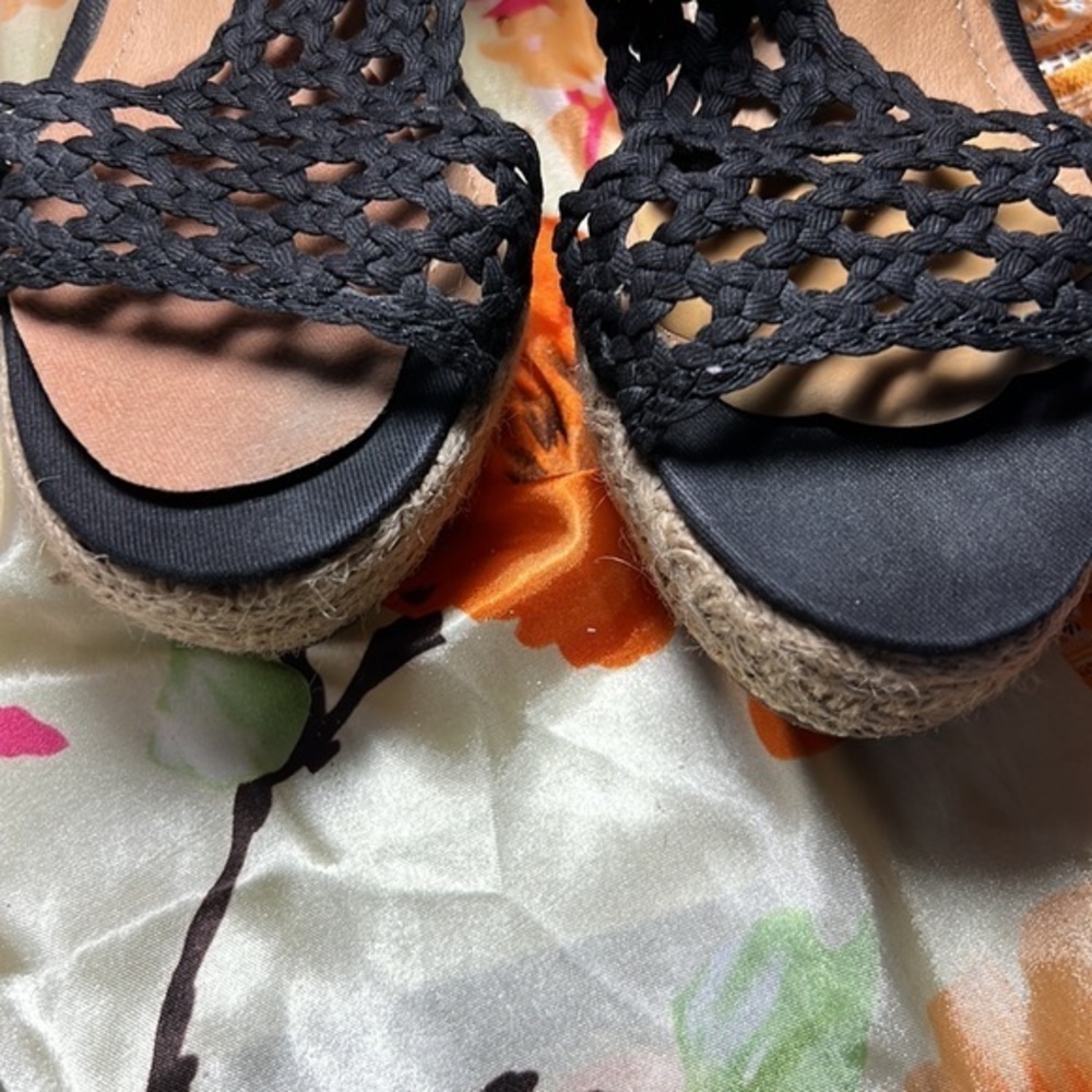 Steve Madden black strappy espadrille size 8 black - Picture 6 of 14